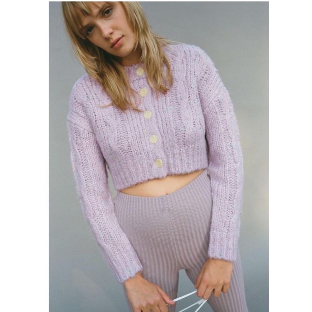 UO Cameron Cable Knit Cardigan - Picture 2 of 8